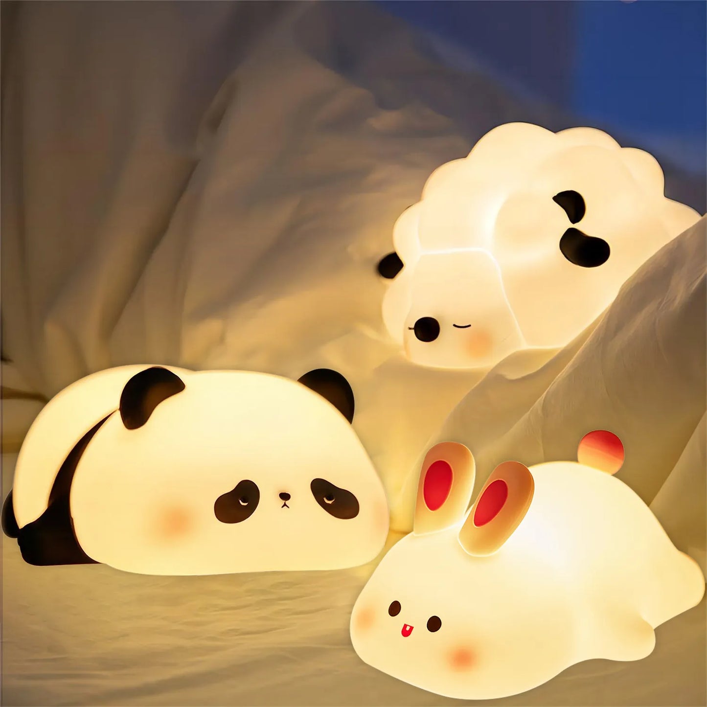 Luz Noturna Decorativa: Ovelhas e Coelhos para Quartos Infantis
